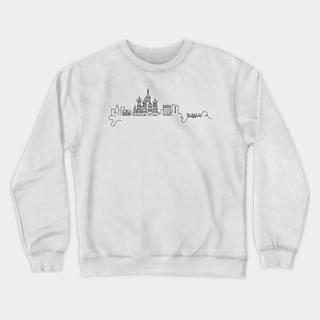 Russia City Signature Crewneck Sweatshirt by kursatunsal